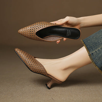 Maria | Mules Trenzadas de Punta