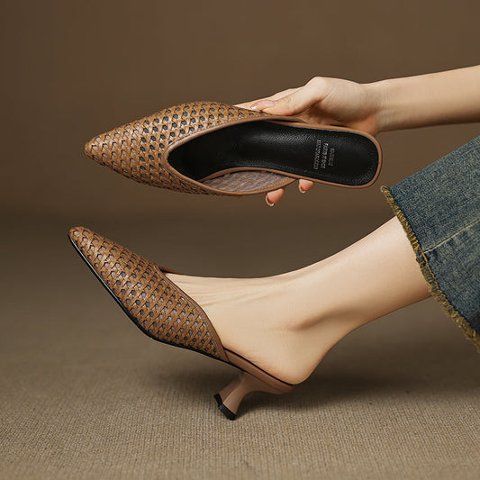 Maria | Mules Trenzadas de Punta