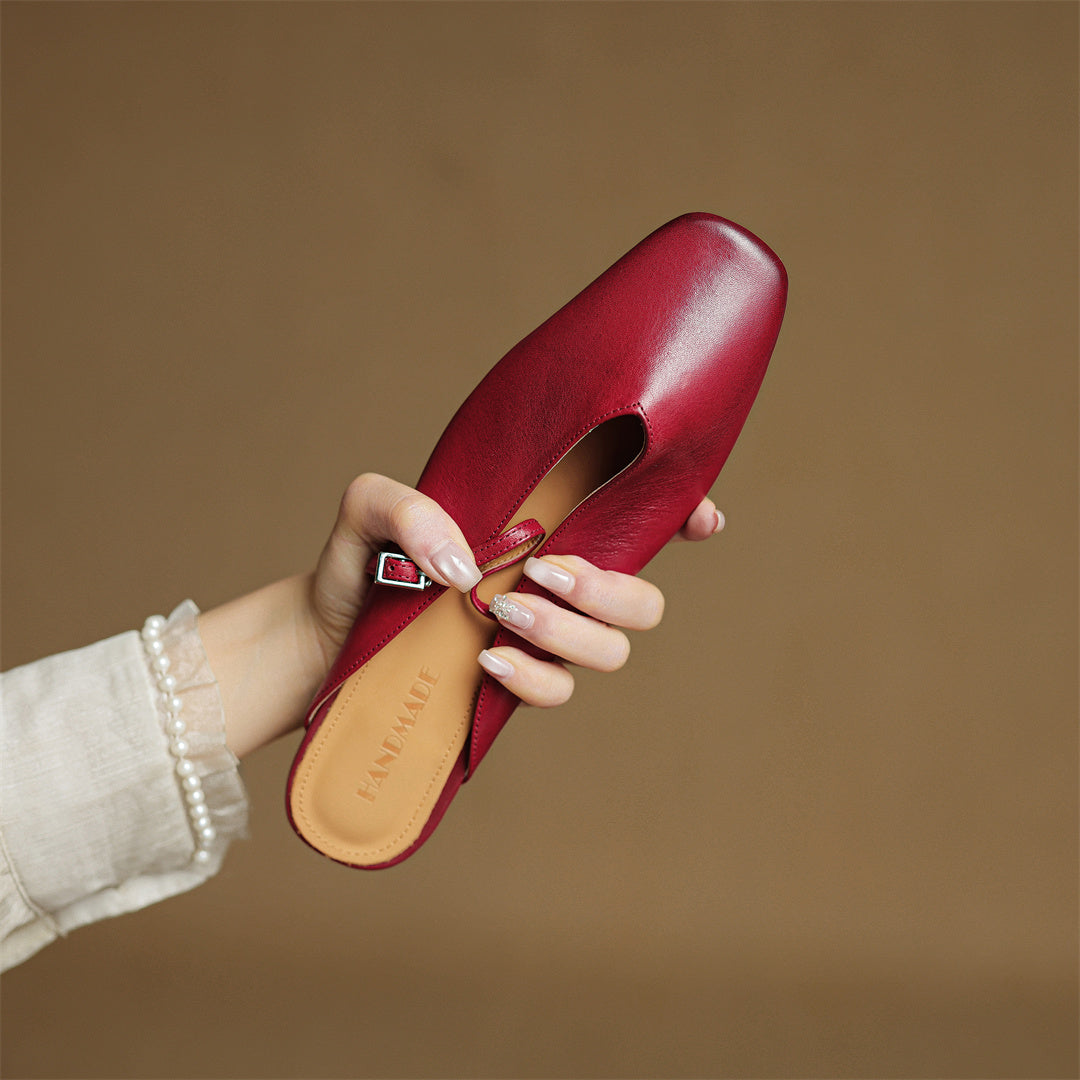 Carol | Mules Mary Jane de Punta Cuadrada