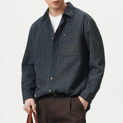 Camisa Oversize de Cuadros Clásica Leonardo