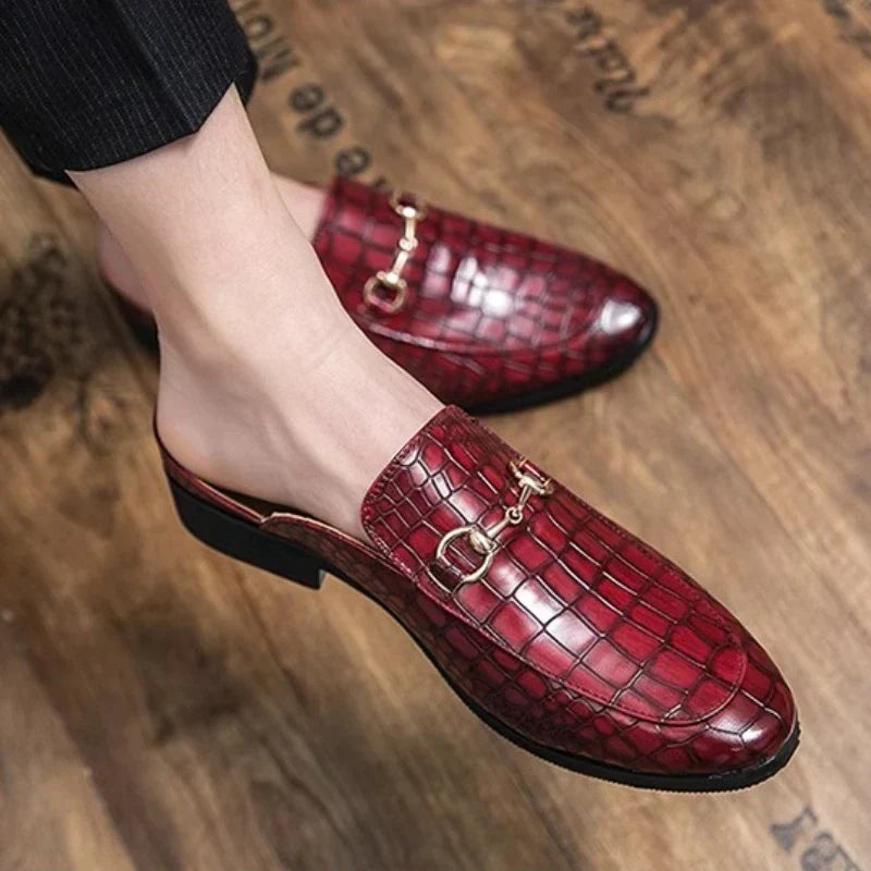 Marianna | Mules Mocasín Efecto Cocodrilo