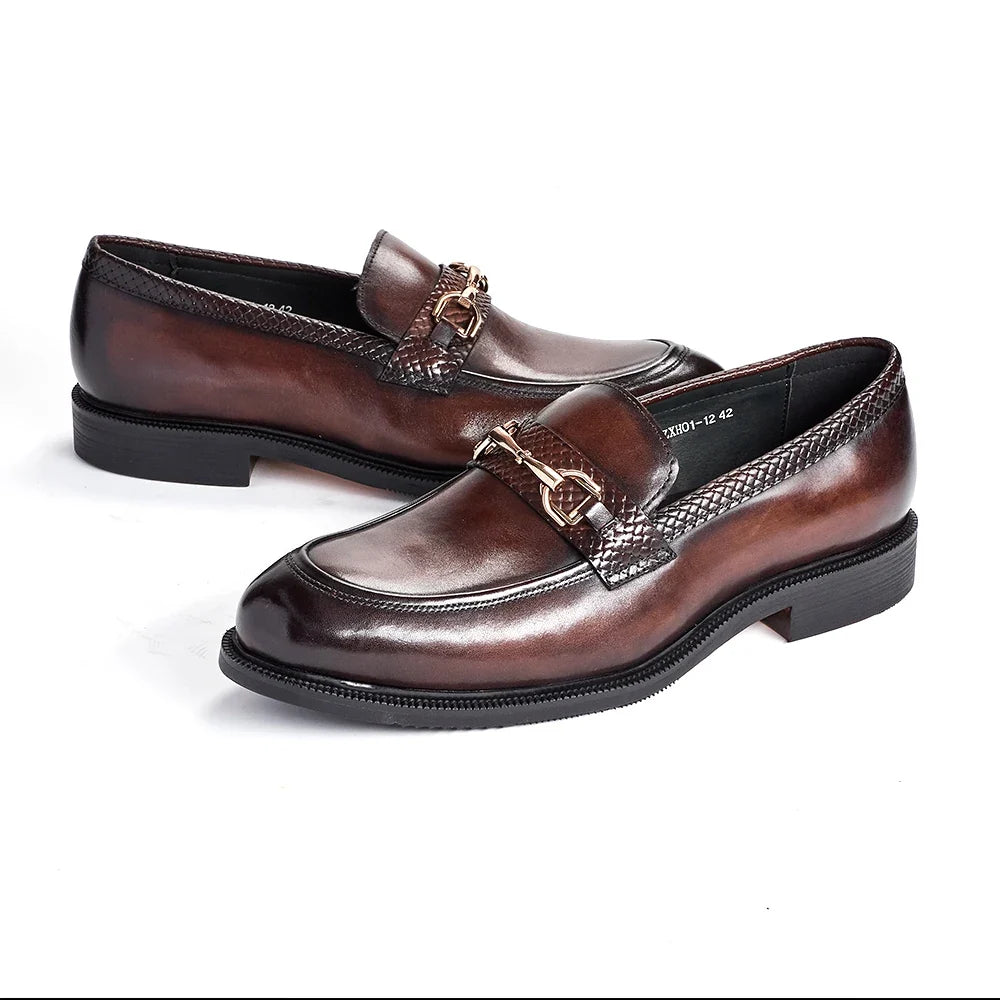 Mocasines de Negocios con Hebillas Metálicas Leonardo