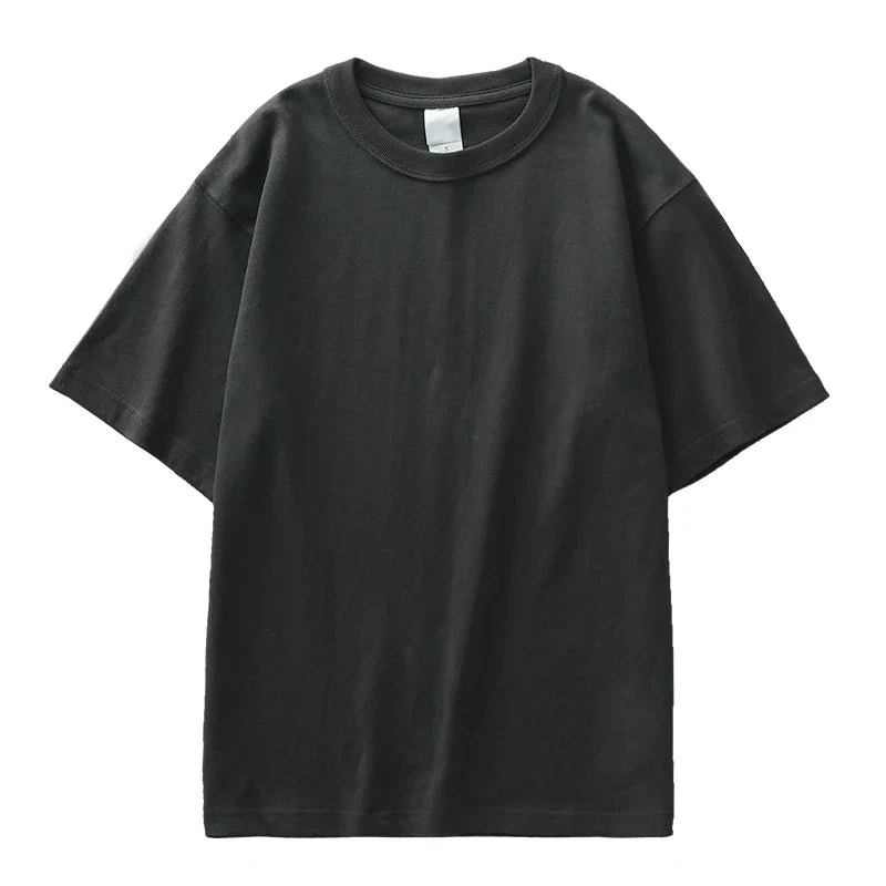 Camiseta Casual de Algodón 100% Pesado de Corte Regular