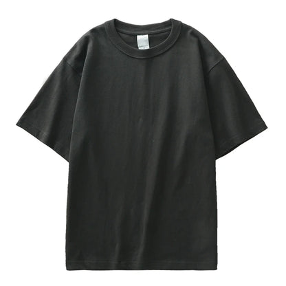 Camiseta Casual de Algodón 100% Pesado de Corte Regular