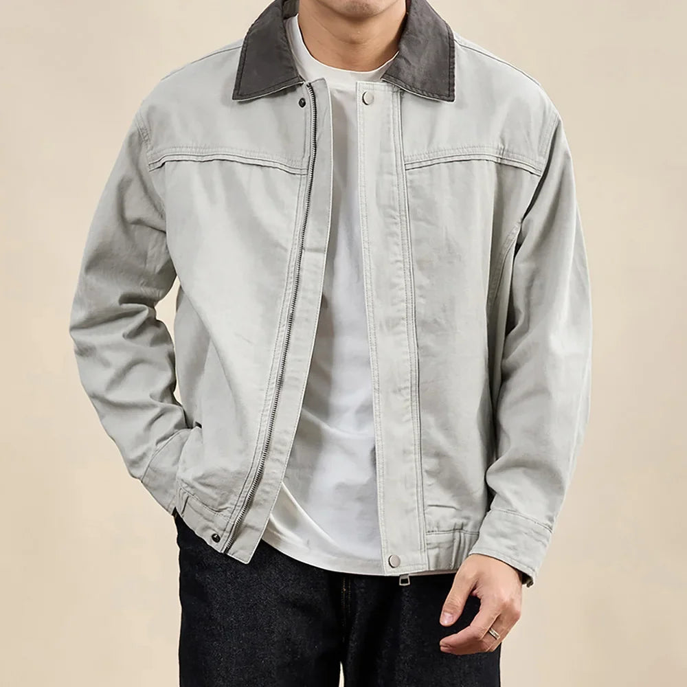 Chaqueta de Algodón Lavado Estilo Americano Leonardo