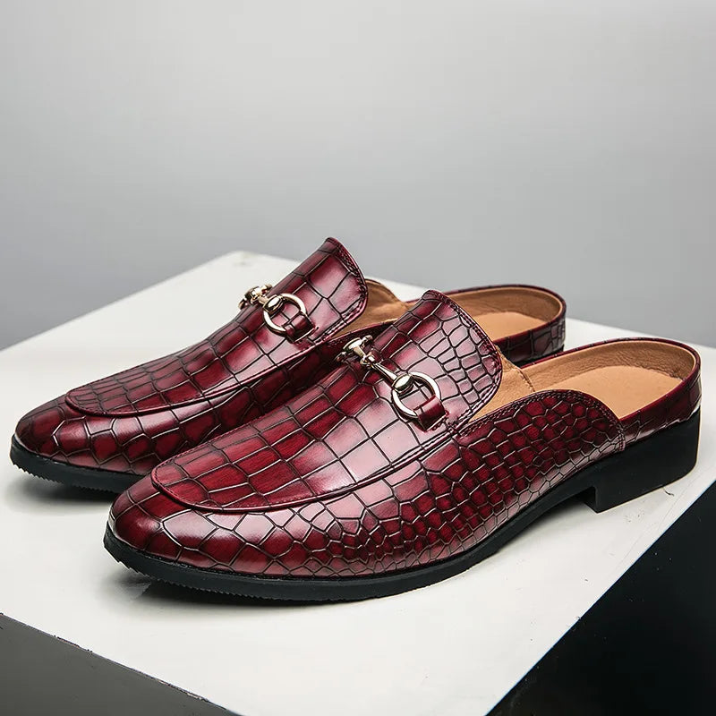 Marianna | Mules Mocasín Efecto Cocodrilo