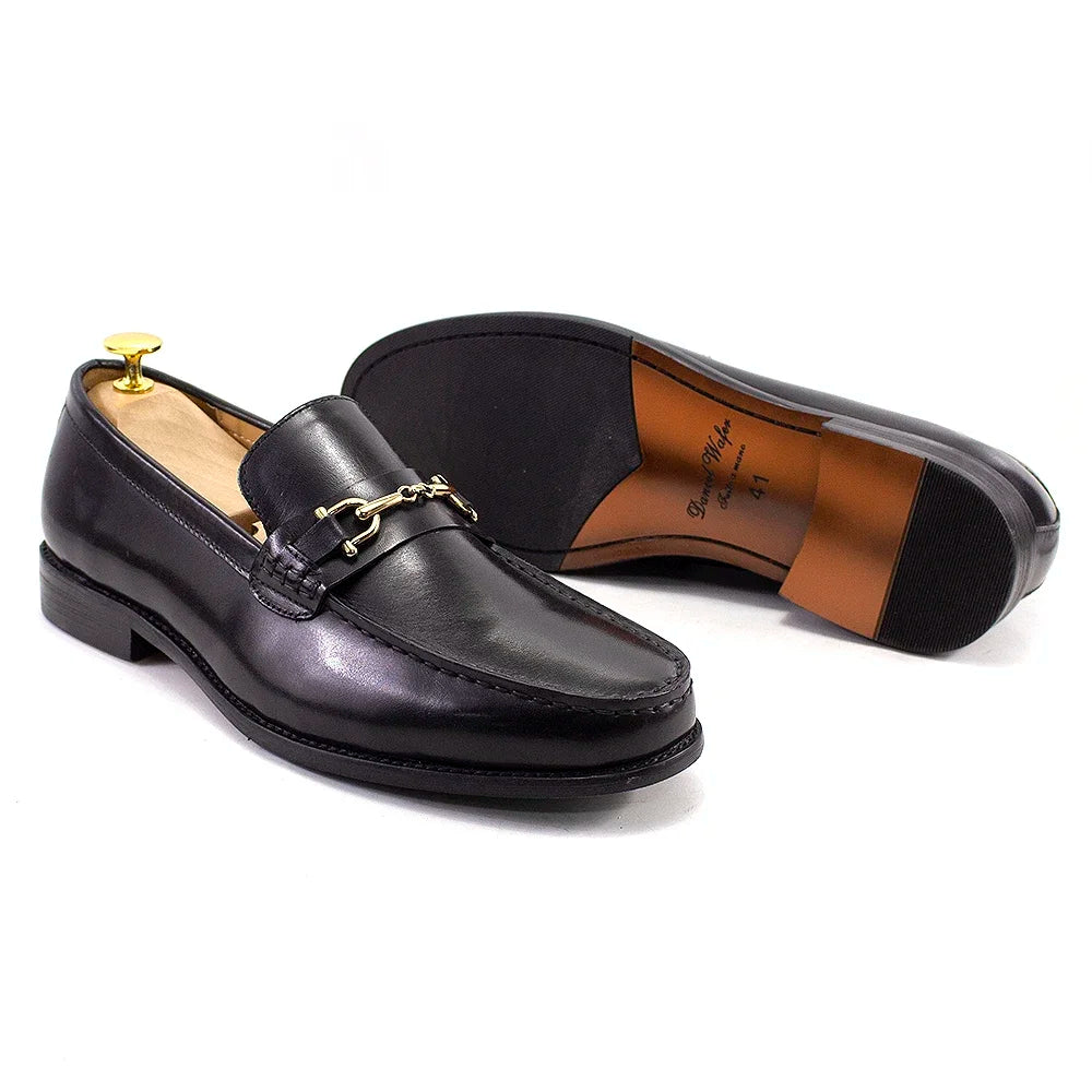 Mocasines Italianos Clásicos con Cadena Leonardo