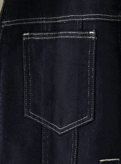 Chaqueta Clásica Azul Marino de Algodón Leonardo