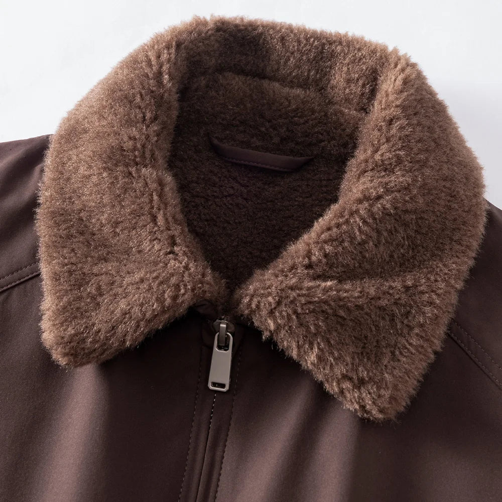 Chaqueta Casual con Cuello de Franela Leonardo