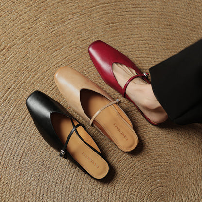 Carol | Mules Mary Jane de Punta Cuadrada