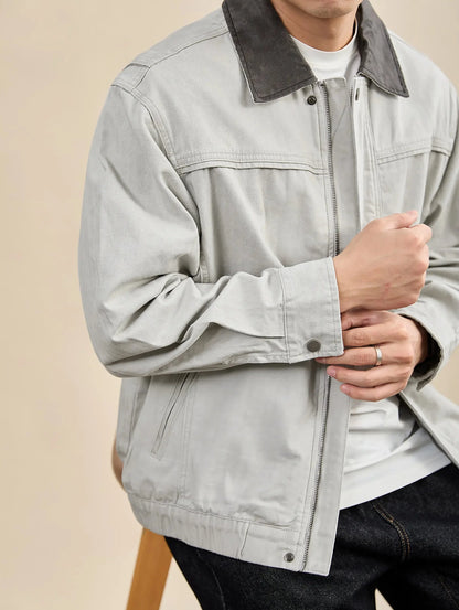 Chaqueta de Algodón Lavado Estilo Americano Leonardo