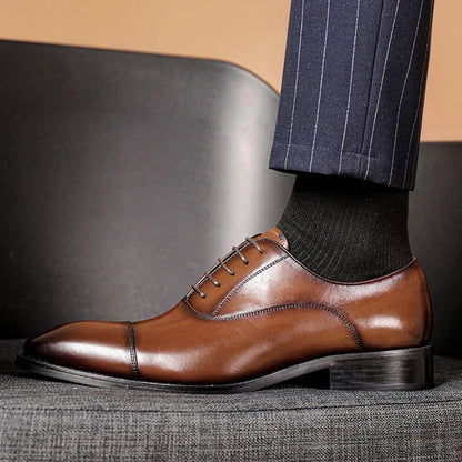 Zapatos Oxford de Cuero Genuino Leonardo