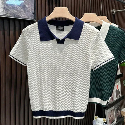 | POLO SHIRT EN TISSU RICCIO DE