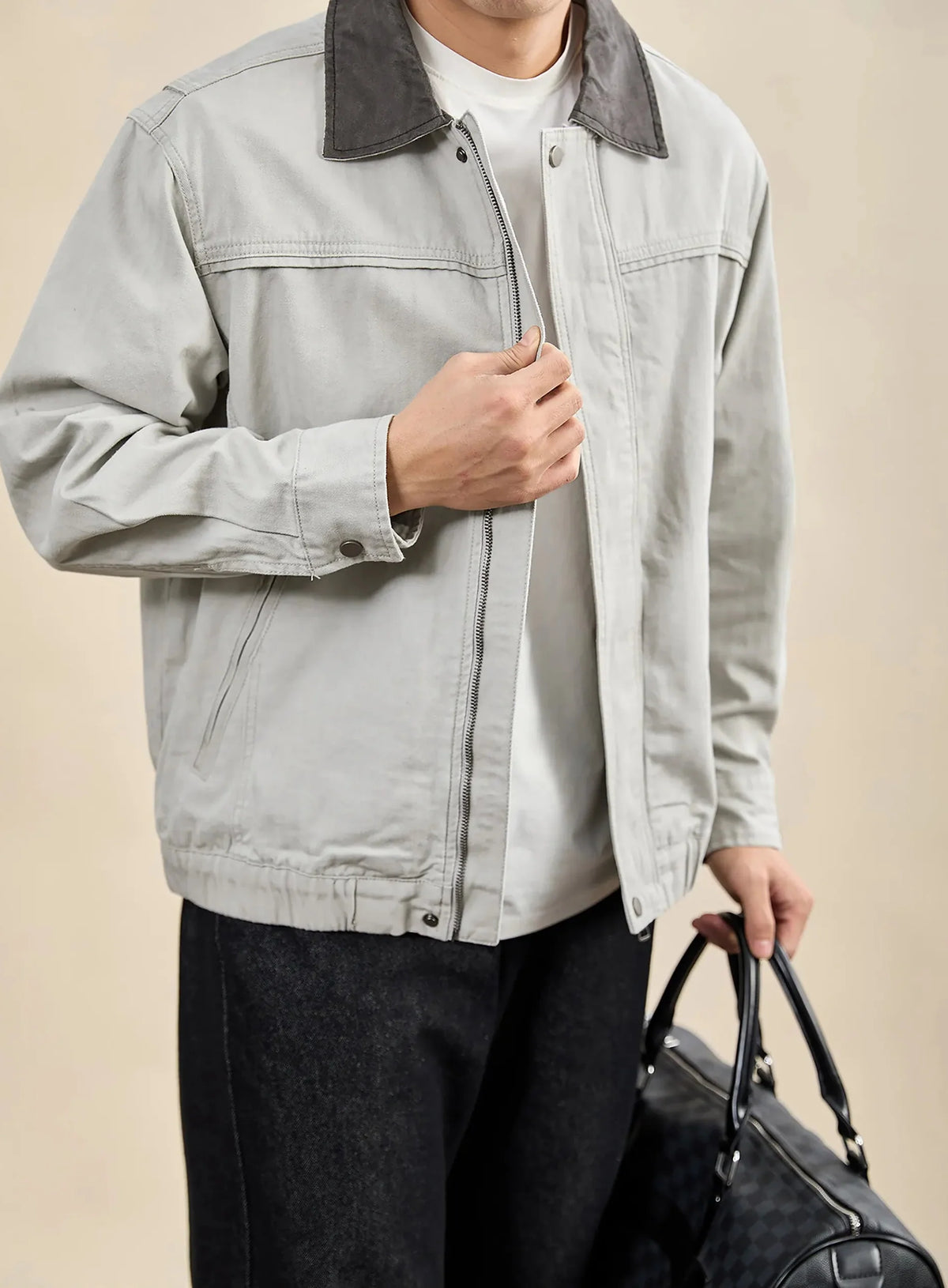 Chaqueta de Algodón Lavado Estilo Americano Leonardo
