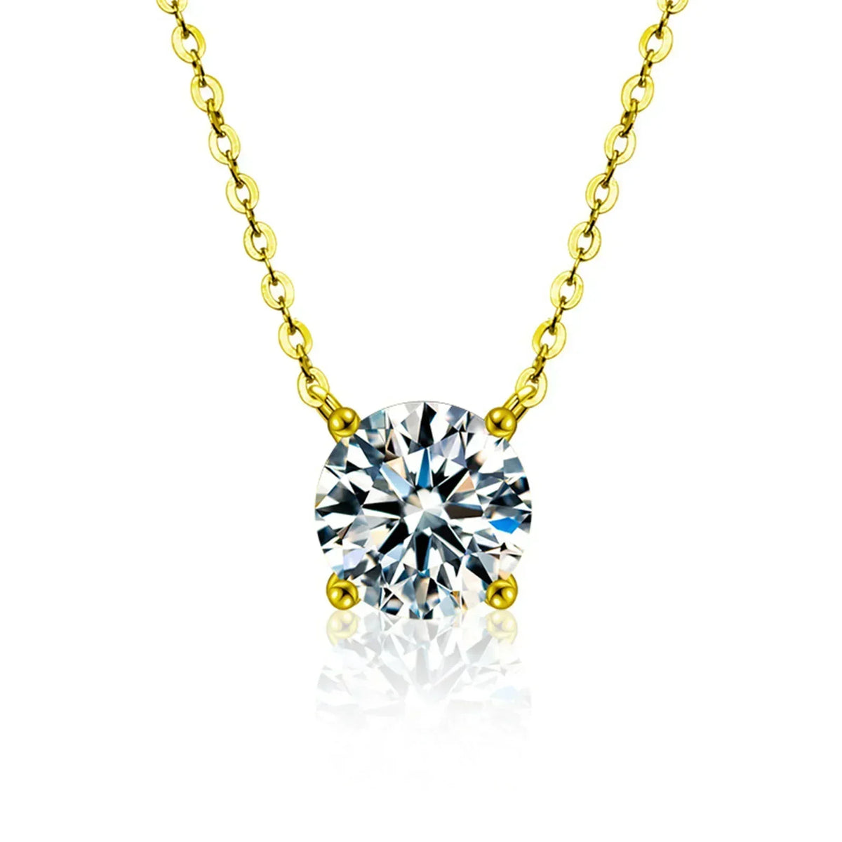 Collar Plata Chapado Oro con Circones | 45cm