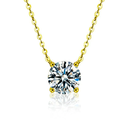 Collar Plata Chapado Oro con Circones | 45cm
