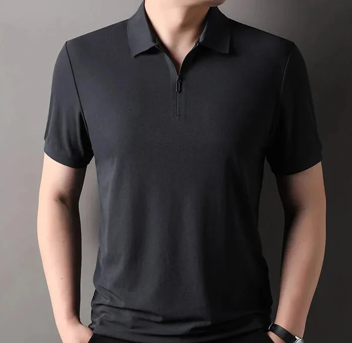 Polo Slim Fit Elástico con Media Cremallera Ramon