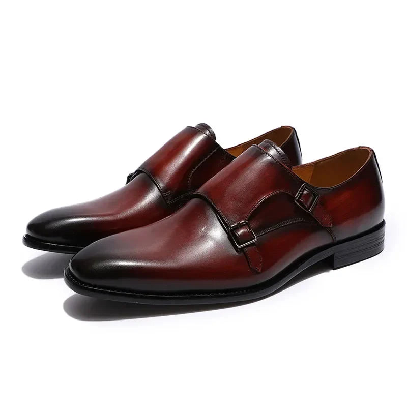 Zapatos Monk Strap de Cuero Leonardo