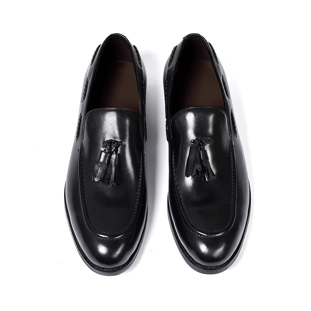 Mocasines de Cuero Genuino con Borlas Leonardo