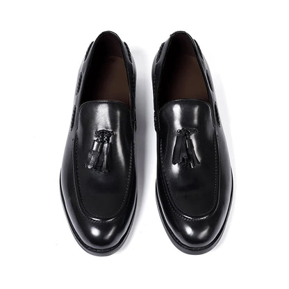 Mocasines de Cuero Genuino con Borlas Leonardo