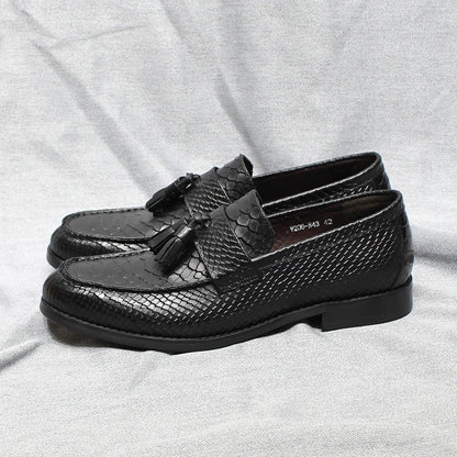 Mocasines de Cuero con Estampado Premium Leonardo