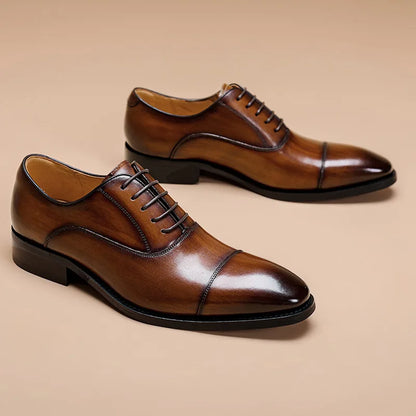 Zapatos Oxford de Cuero Genuino Leonardo