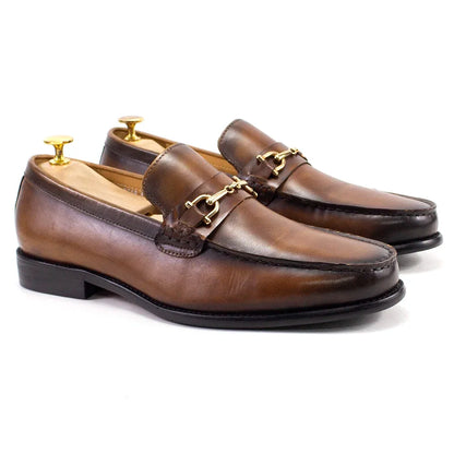 Mocasines Italianos Clásicos con Cadena Leonardo