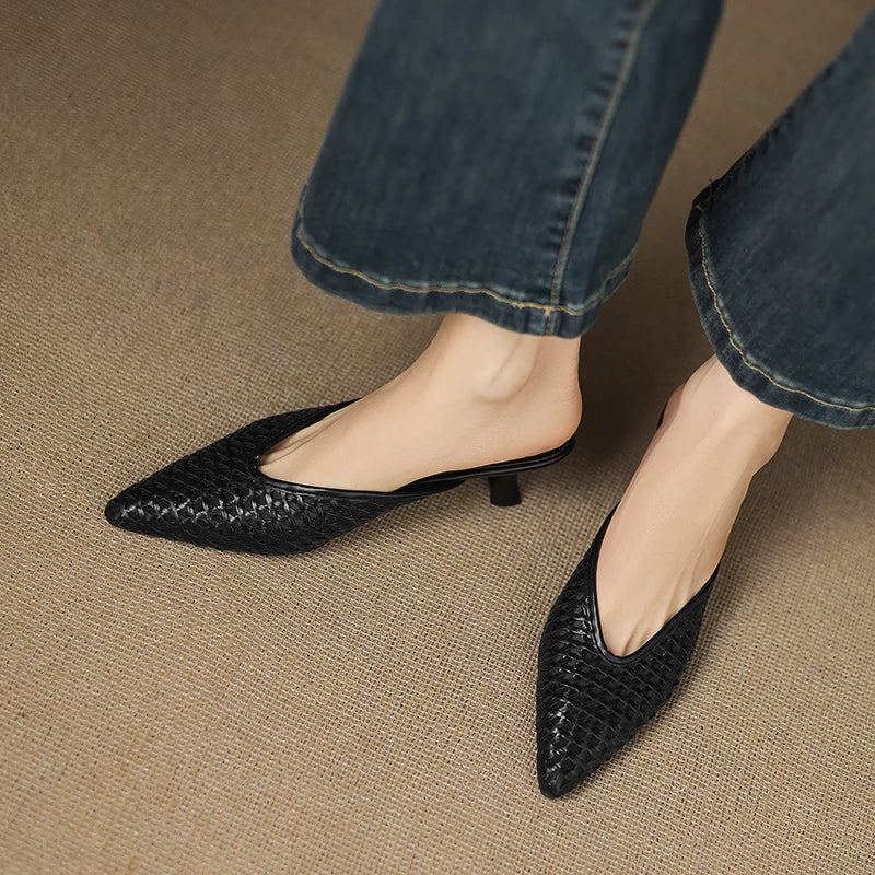 Maria | Mules Trenzadas de Punta