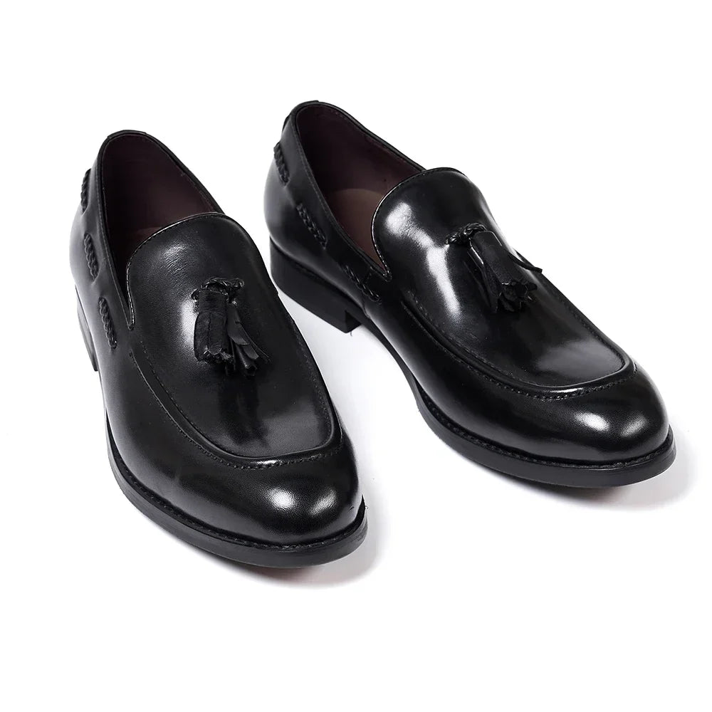 Mocasines de Cuero Genuino con Borlas Leonardo