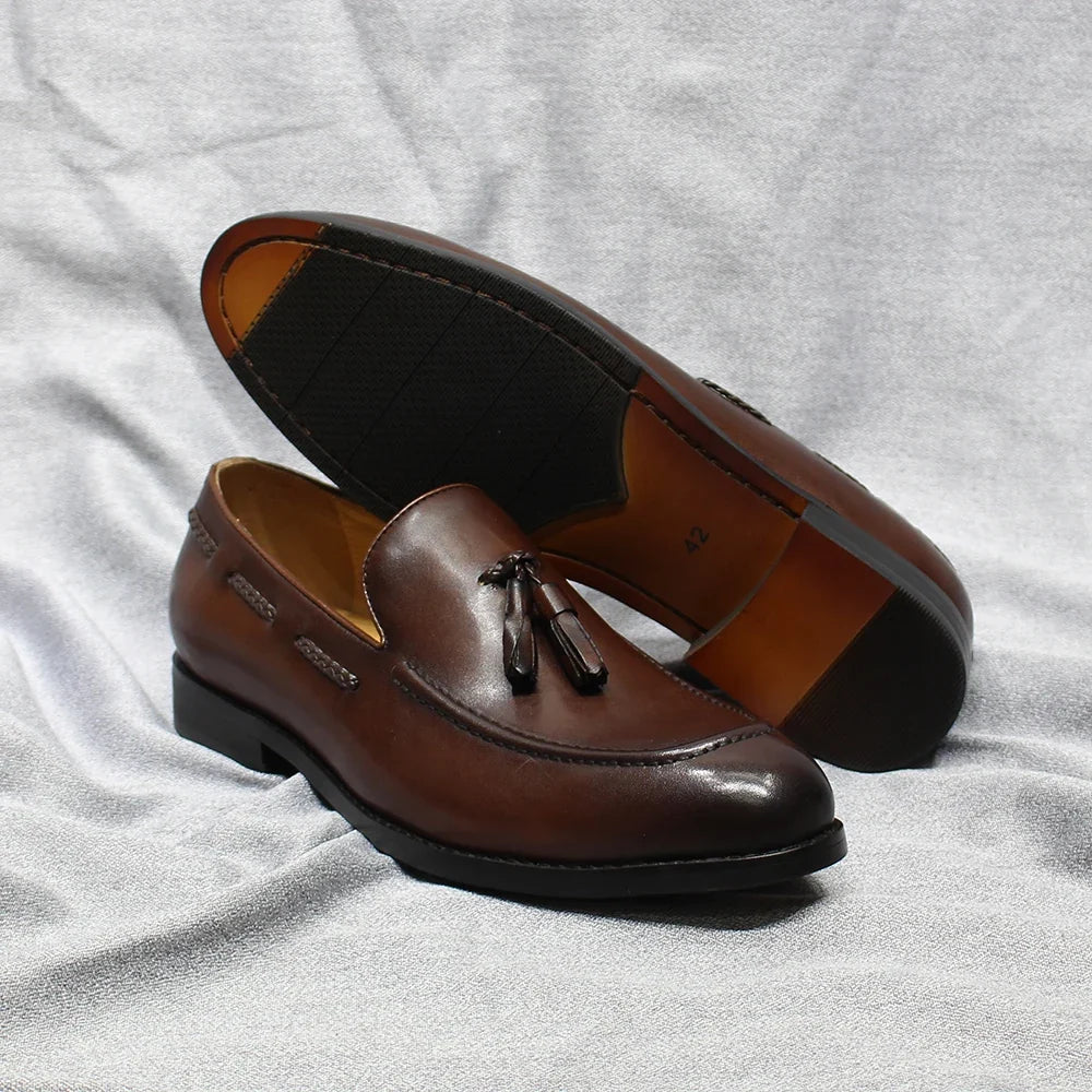 Mocasines con Borlas Estilo Italiano Leonardo