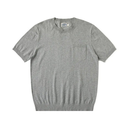 Camiseta Slim Fit con Bolsillo en el Pecho de Algodón 100% Peinado