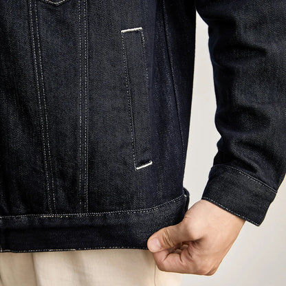 Chaqueta Clásica Azul Marino de Algodón Leonardo