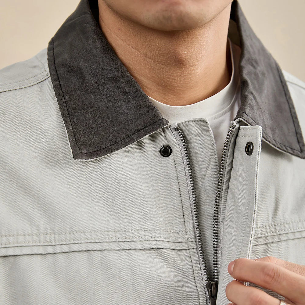 Chaqueta de Algodón Lavado Estilo Americano Leonardo