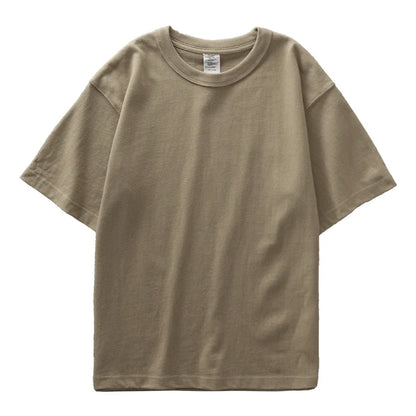 Camiseta Casual de Algodón 100% Pesado de Corte Regular
