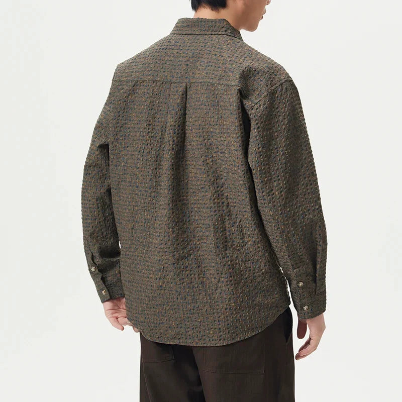Camisa Oversize de Cuadros Clásica Leonardo
