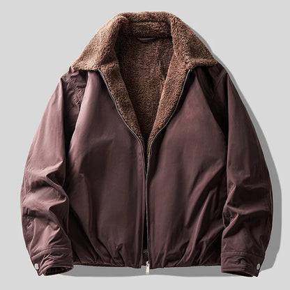 Chaqueta Casual con Cuello de Franela Leonardo