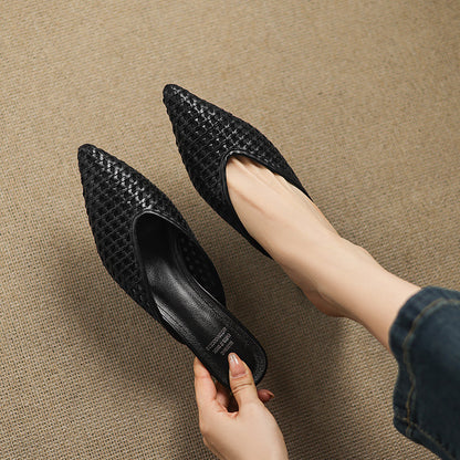 Maria | Mules Trenzadas de Punta