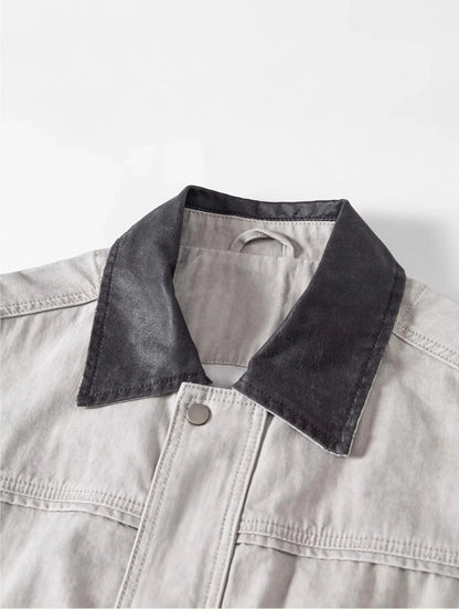 Chaqueta de Algodón Lavado Estilo Americano Leonardo