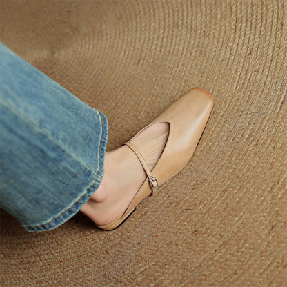 Carol | Mules Mary Jane de Punta Cuadrada