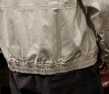 Chaqueta de Algodón con Cuello Bicolor Leonardo
