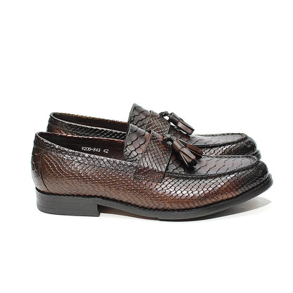 Mocasines de Cuero con Estampado Premium Leonardo