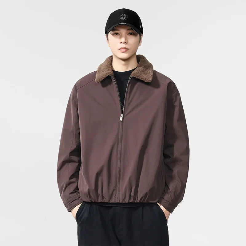 Chaqueta Casual con Cuello de Franela Leonardo