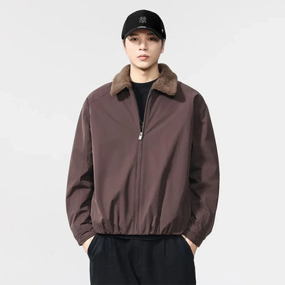 Chaqueta Casual con Cuello de Franela Leonardo