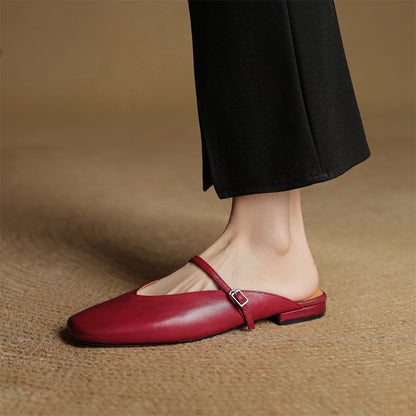 Carol | Mules Mary Jane de Punta Cuadrada