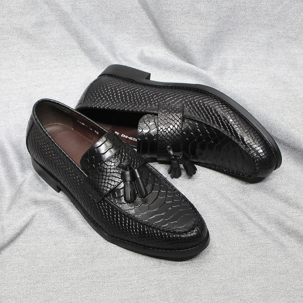 Mocasines de Cuero con Estampado Premium Leonardo