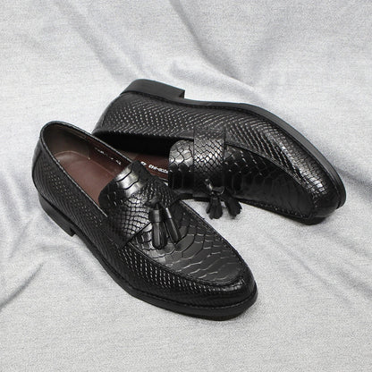 Mocasines de Cuero con Estampado Premium Leonardo