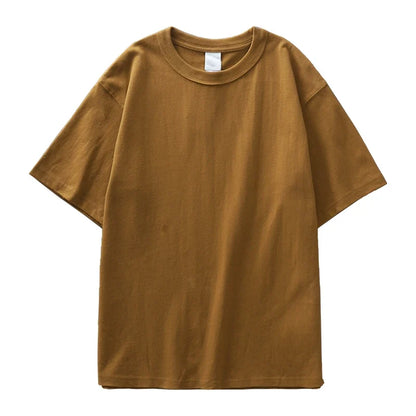Camiseta Casual de Algodón 100% Pesado de Corte Regular
