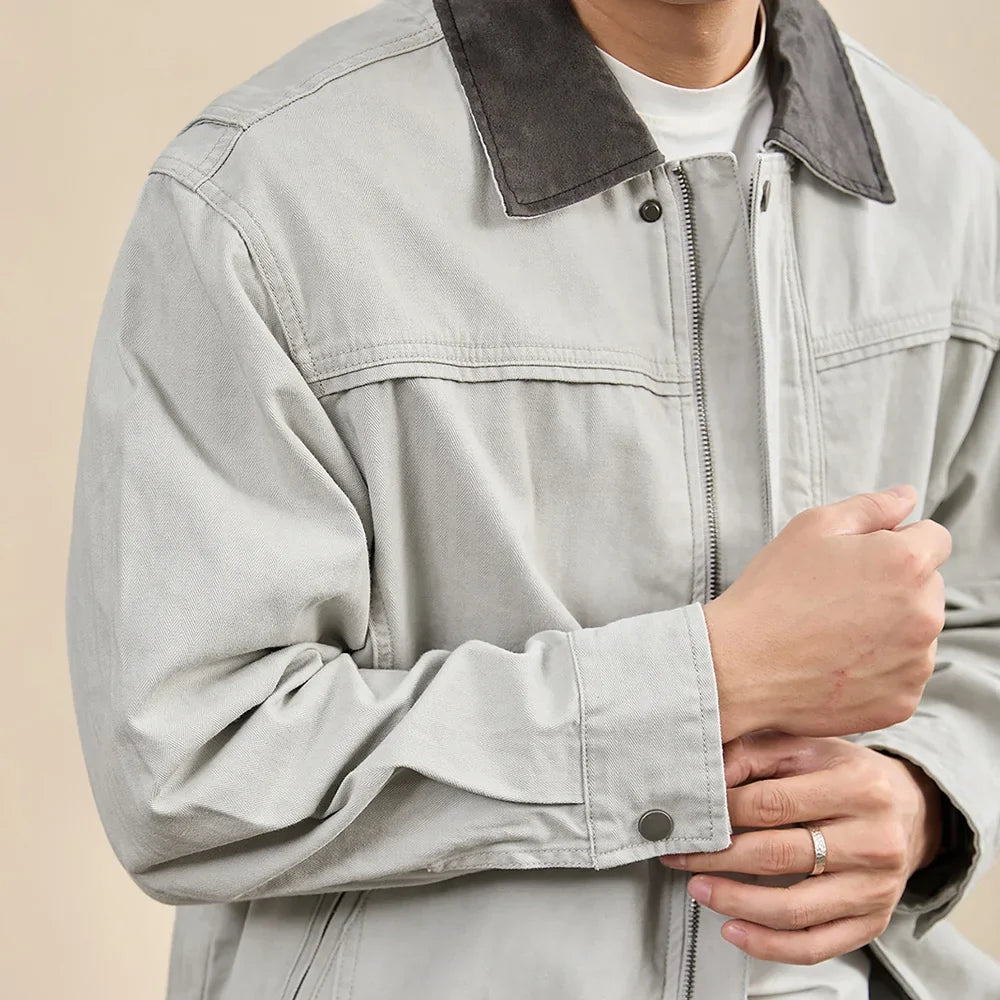 Chaqueta de Algodón Lavado Estilo Americano Leonardo