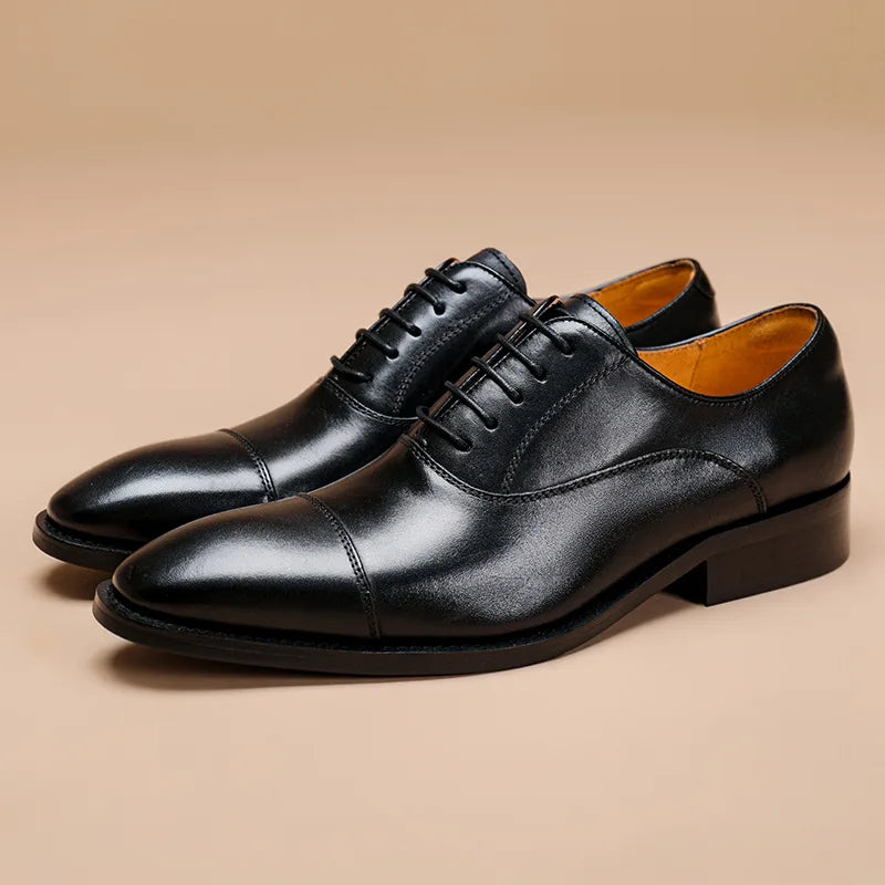 Zapatos Oxford de Cuero Genuino Leonardo