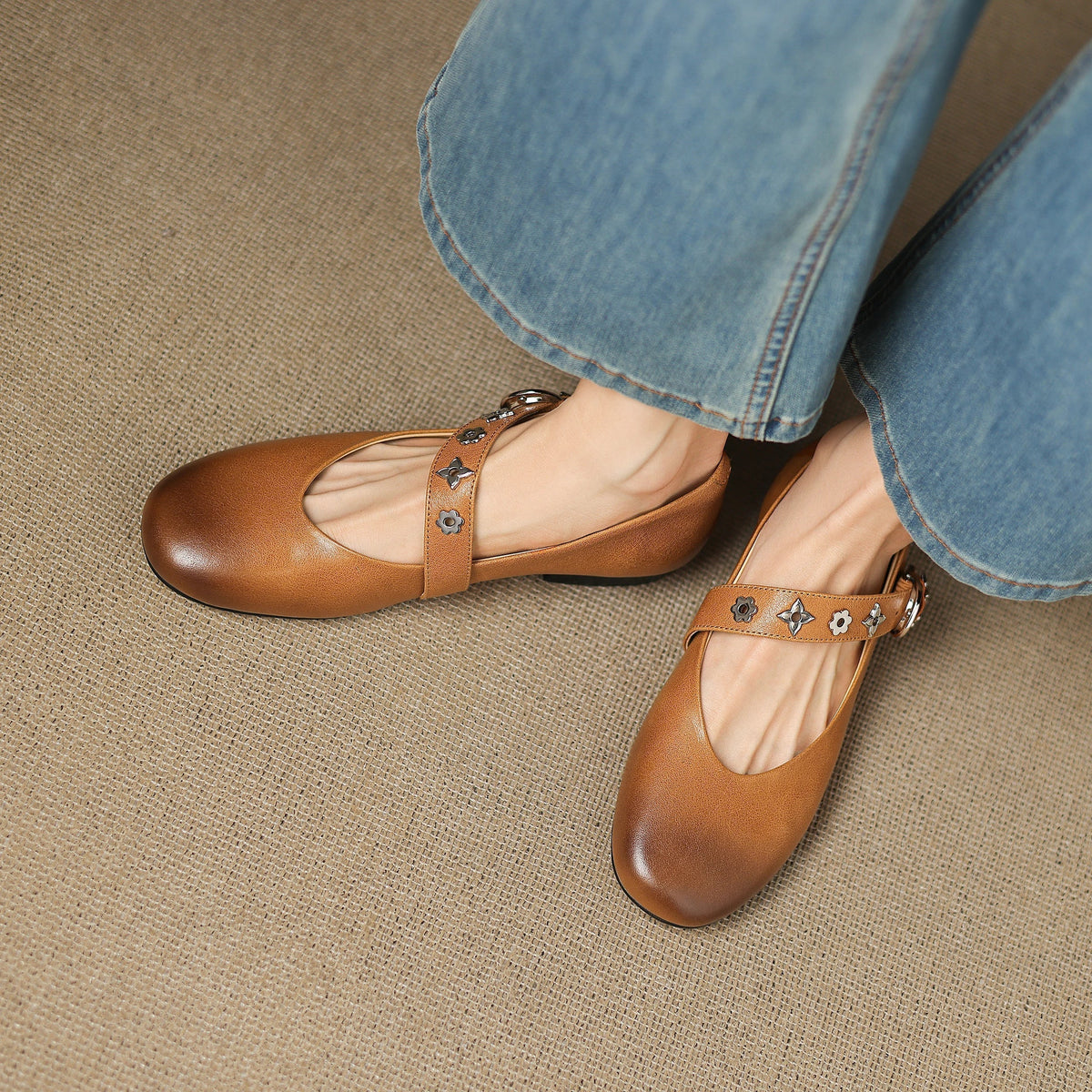 Kylen | Bailarinas Mary Jane con Tachuelas